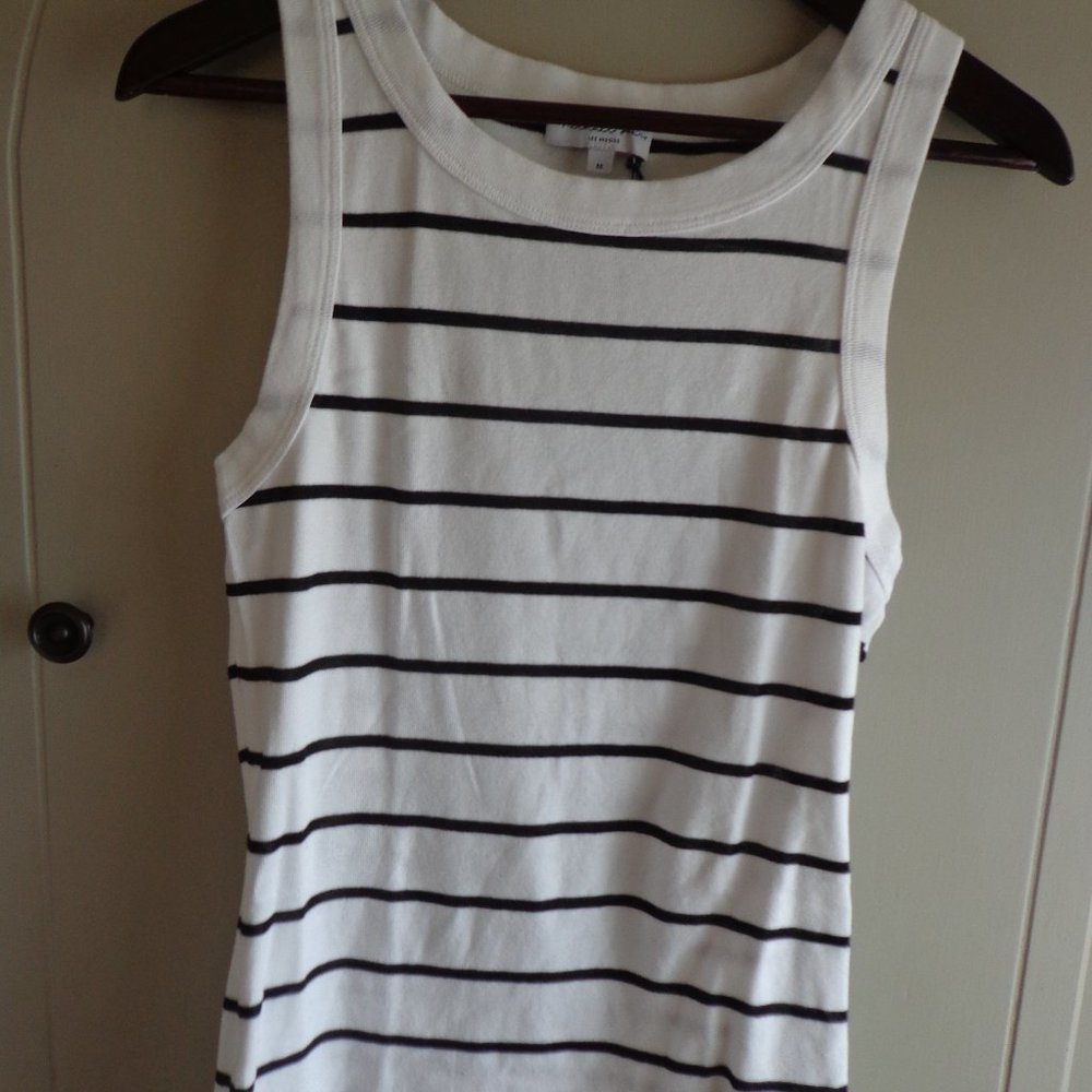 Michael Stars Stripe Paloma Tank White/Black